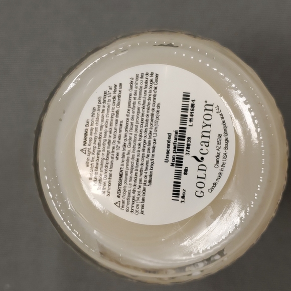 UNSCENTED Gold Canyon 5 oz/mini candle with 75% fill - MULTIPLE Available - Picture 5 of 9